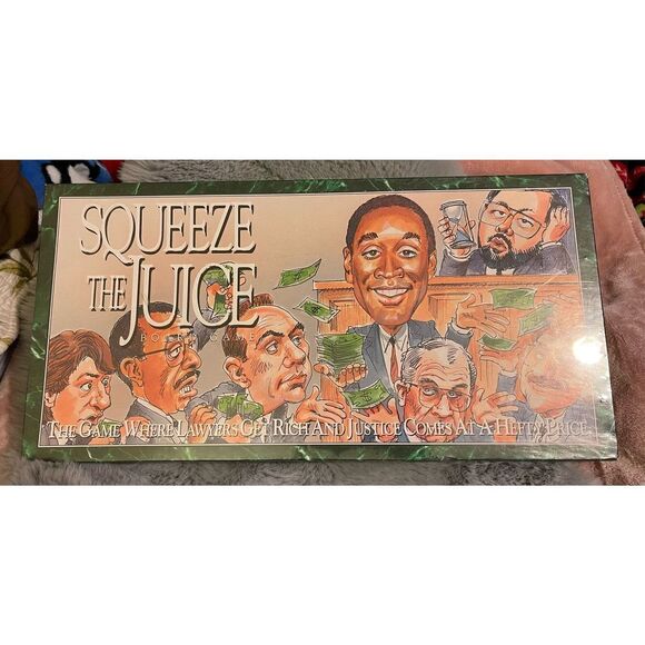 Rare! Squeeze The Juice Board Game OJ Simpson Game NIB Sealed Box - Picture 1 of 3